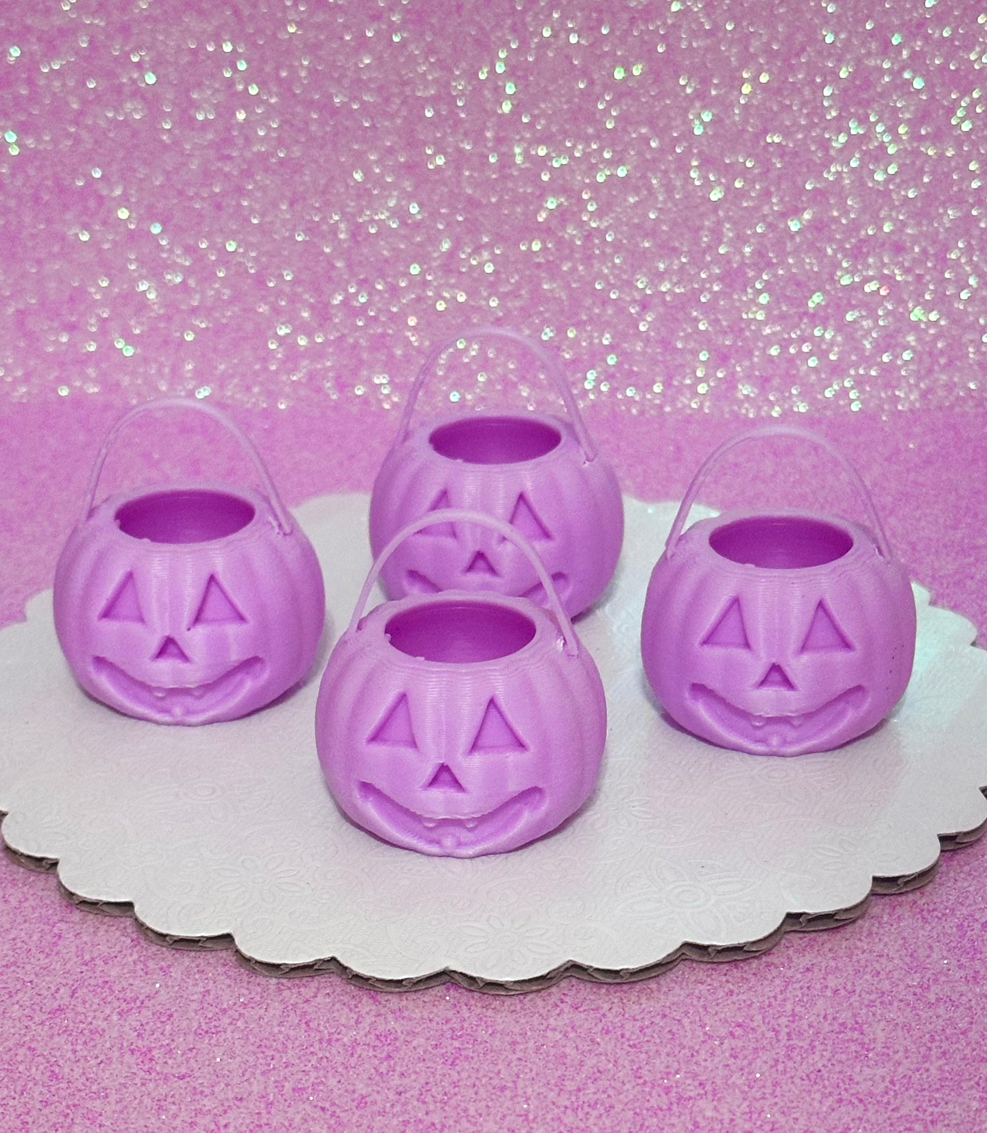 Mini Pumpkin Candy Buckets - Set of 4