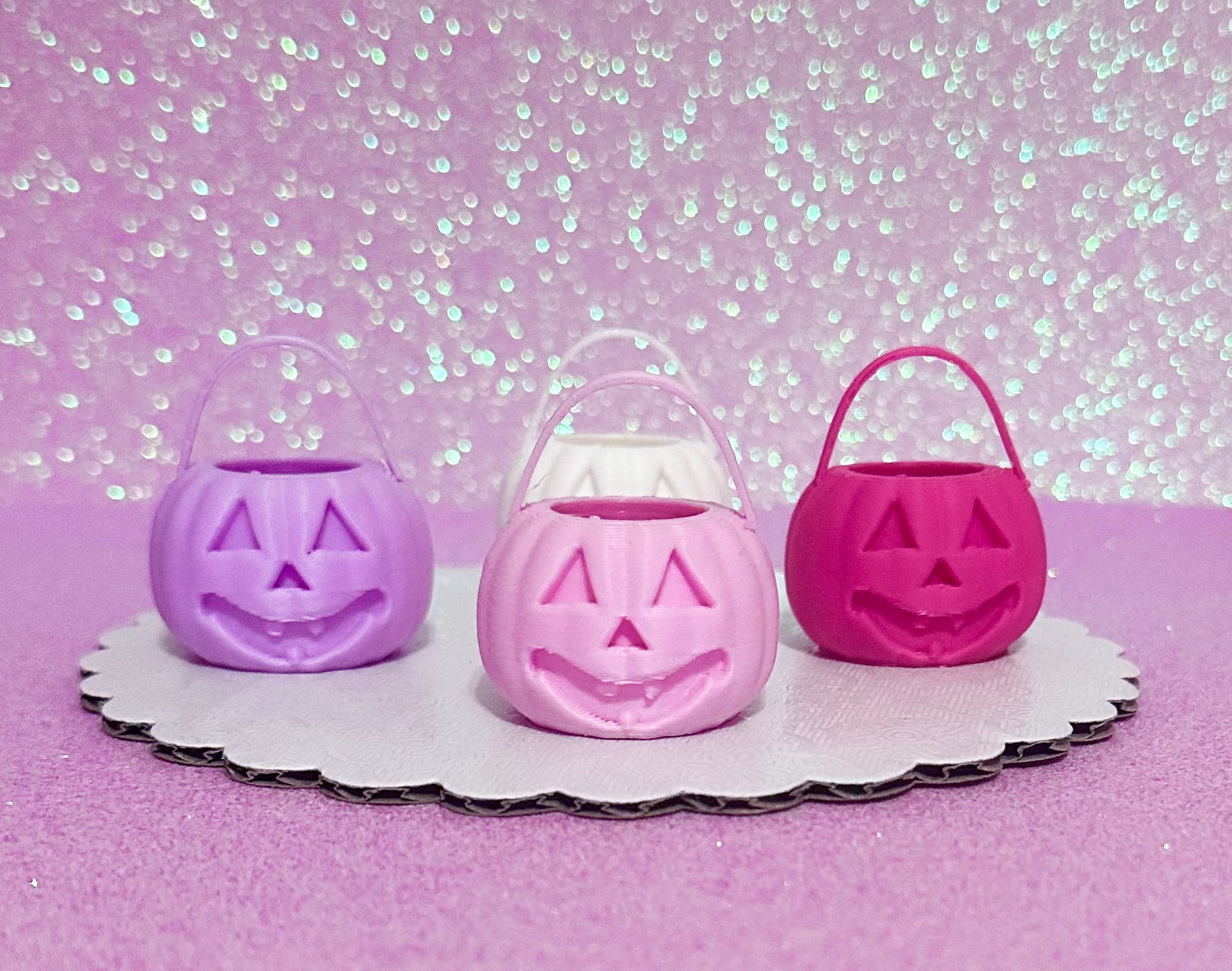Mini Pumpkin Candy Buckets - Set of 4