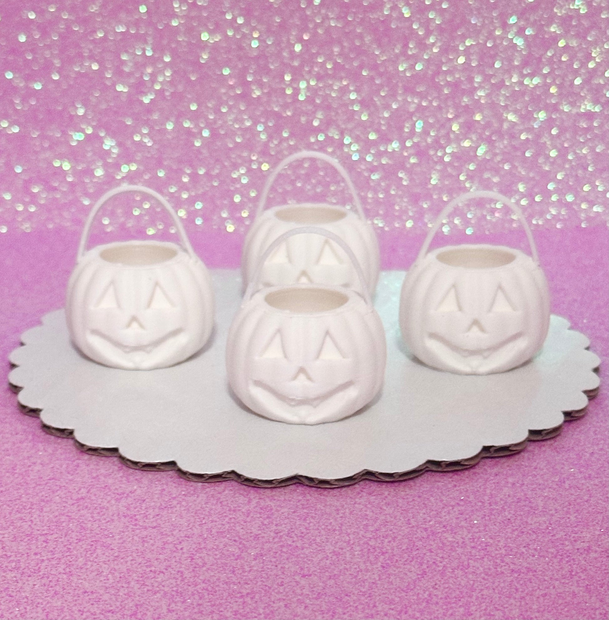 Mini Pumpkin Candy Buckets - Set of 4