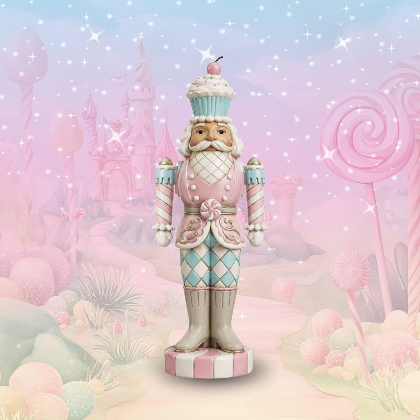 3D Printed - Giant Christmas Cupcake Nutcracker - Made-To-Order