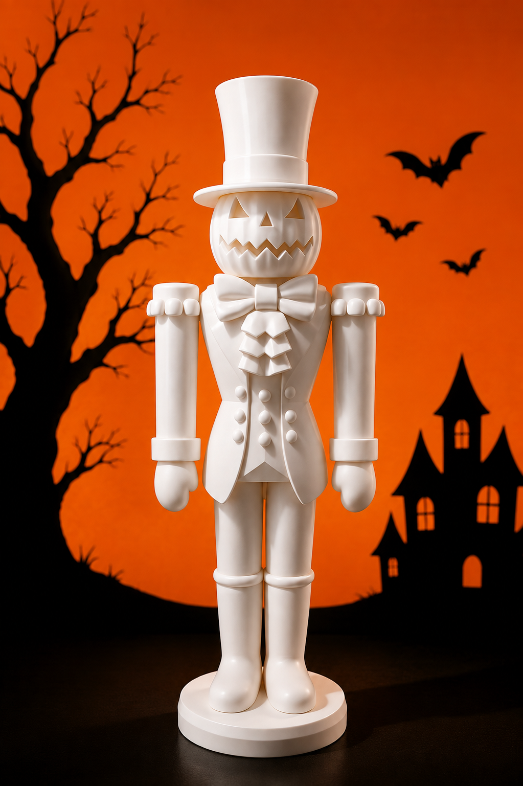 3D Printed - Giant Halloween Pumpkin  Nutcracker - Made-To-Order