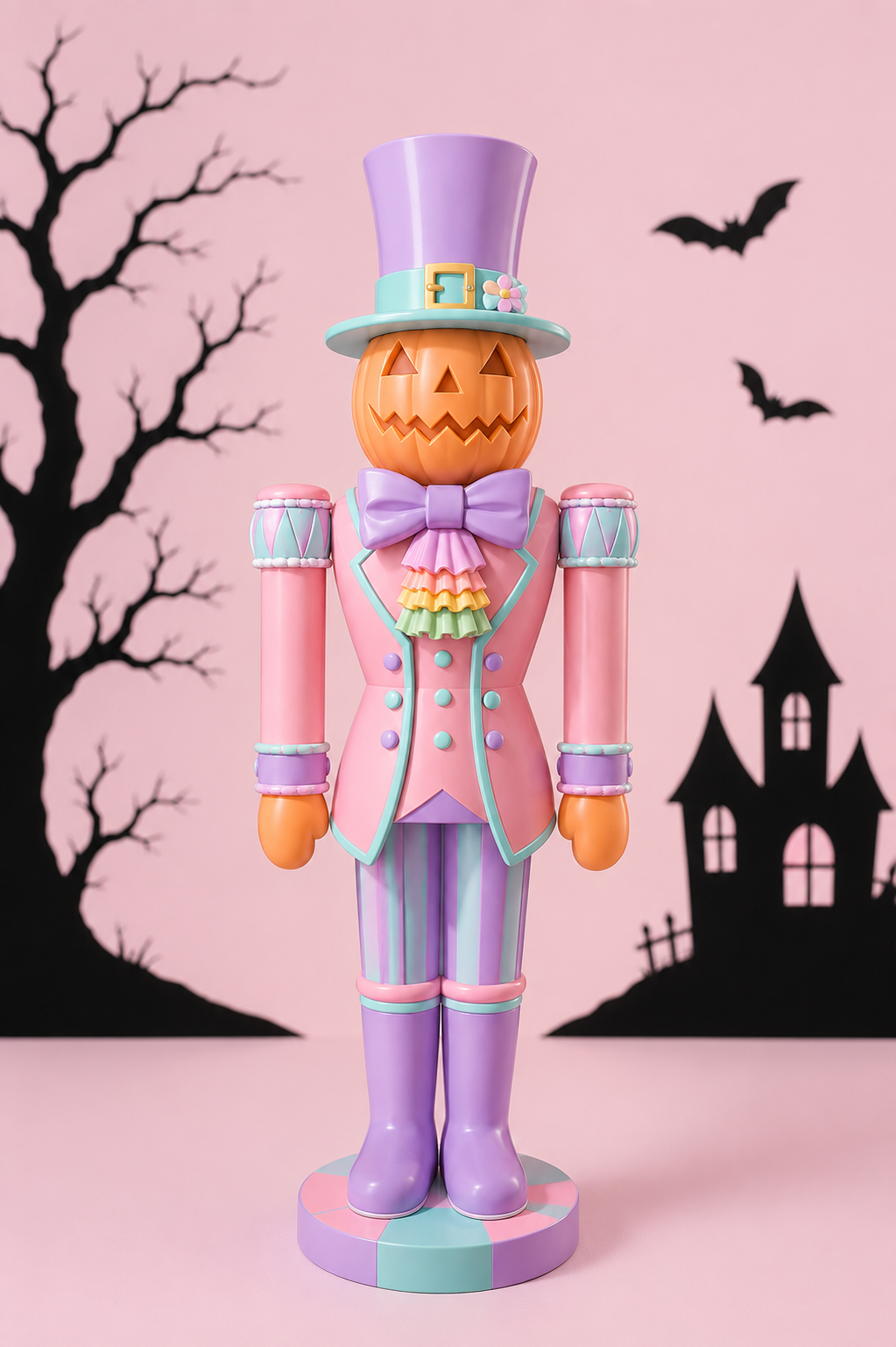3D Printed - Giant Halloween Pumpkin  Nutcracker - Made-To-Order