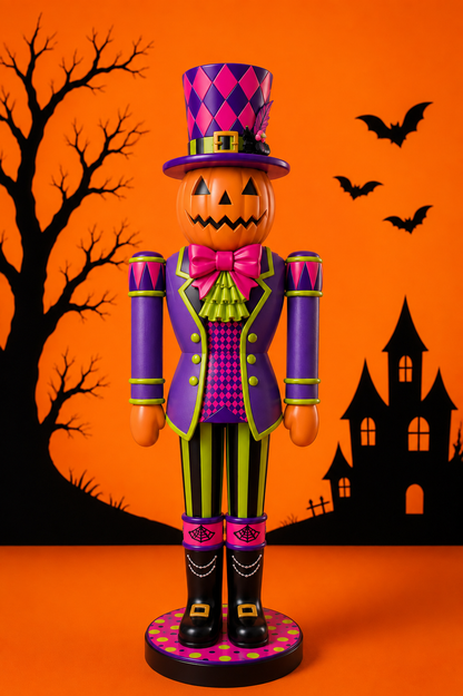 3D Printed - Giant Halloween Pumpkin  Nutcracker - Made-To-Order