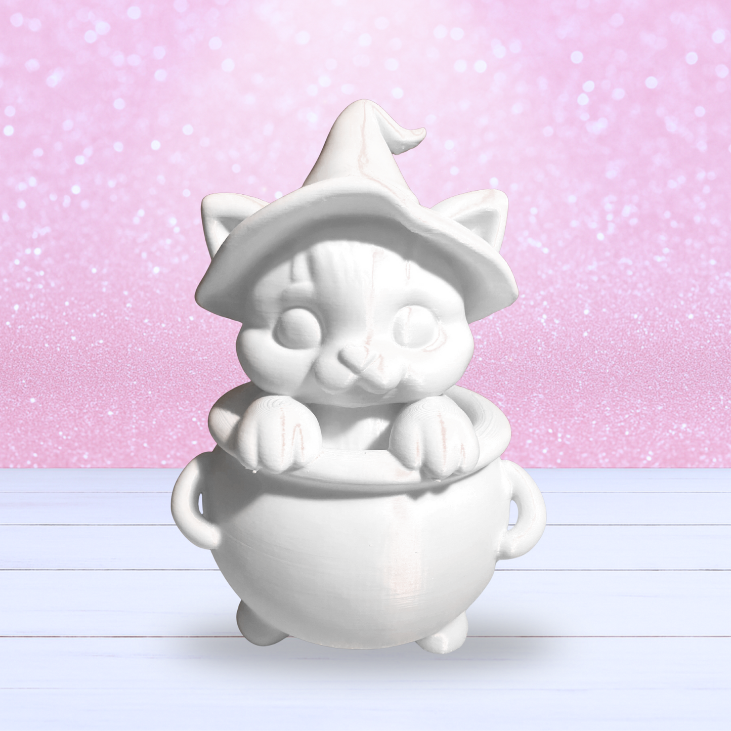 Kitty in a Cauldron- Paintable - Available Soon!