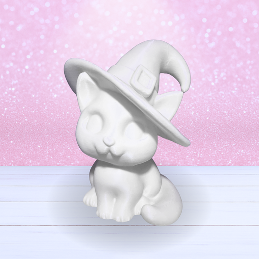 Kitty in a Witch Hat - Paintable - Available Soon!