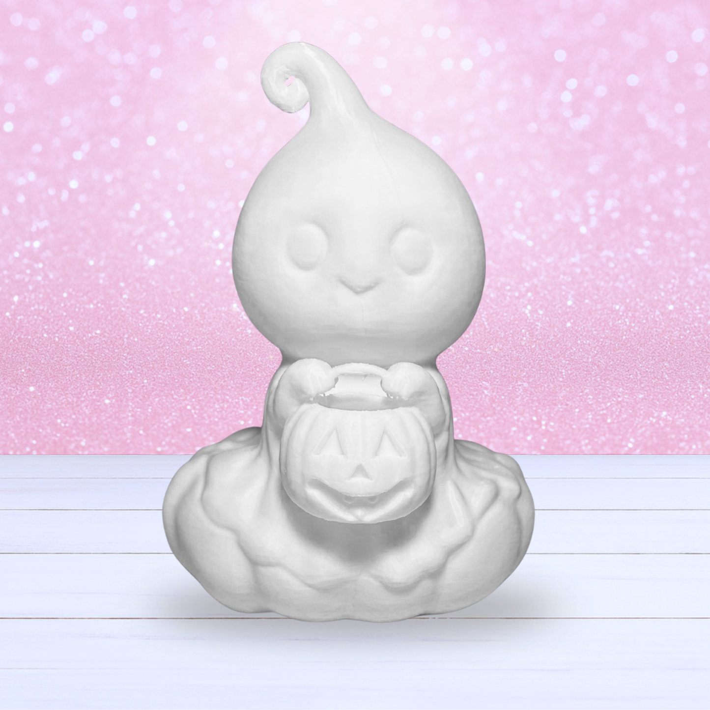 Paintable Ghost on a Pumpkin - Reserved for Sarah Tracey