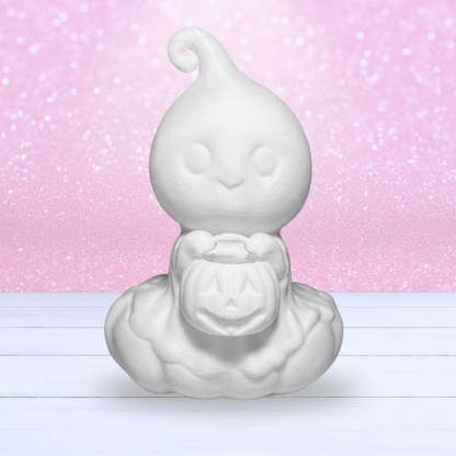 Paintable Ghost on a Pumpkin - Reserved for Sarah Tracey
