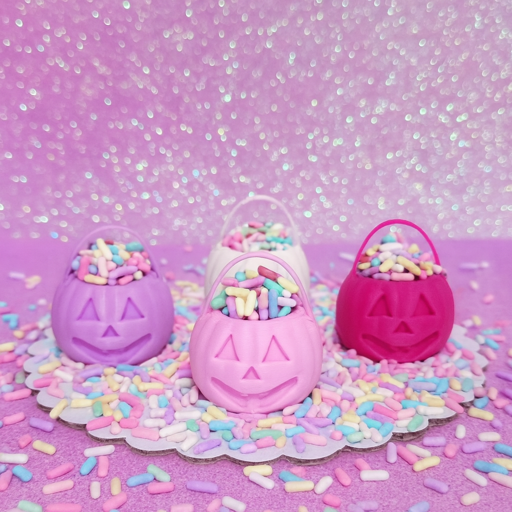 Mini Pumpkin Candy Buckets - Set of 4