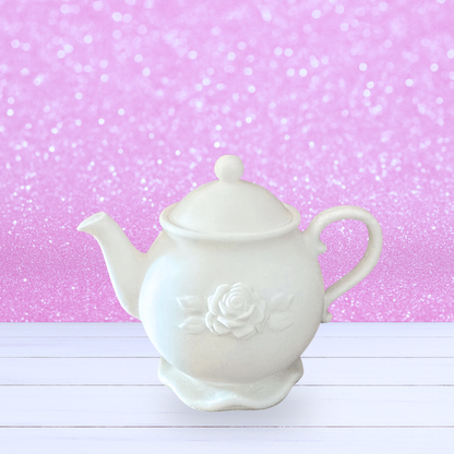 Tea Pot with Rose - Made To Order - Choice of Size