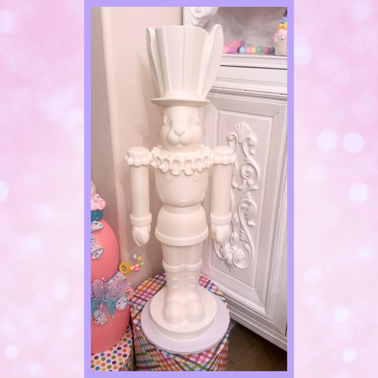 3D Printed - Giant Bunny Nutcracker - Made-To-Order