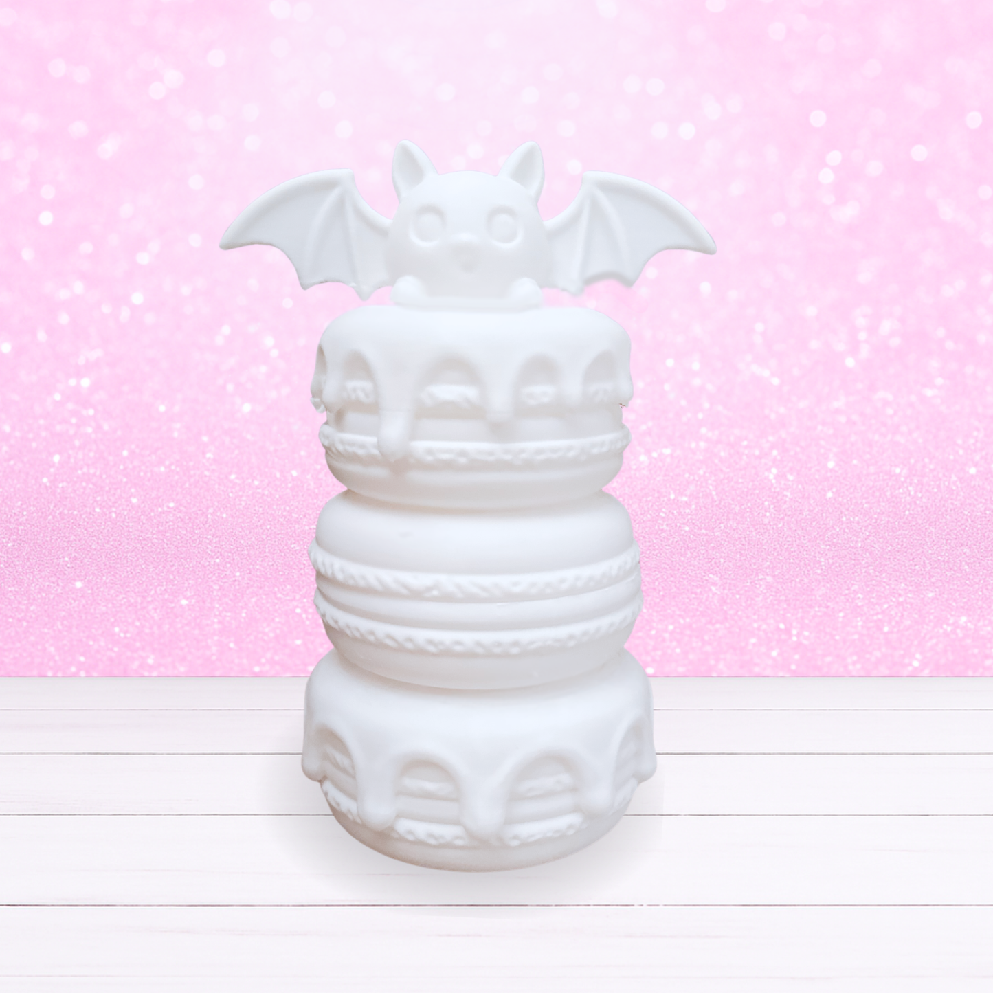 3D Printed - Macaron Stack with Bat - Made To Order