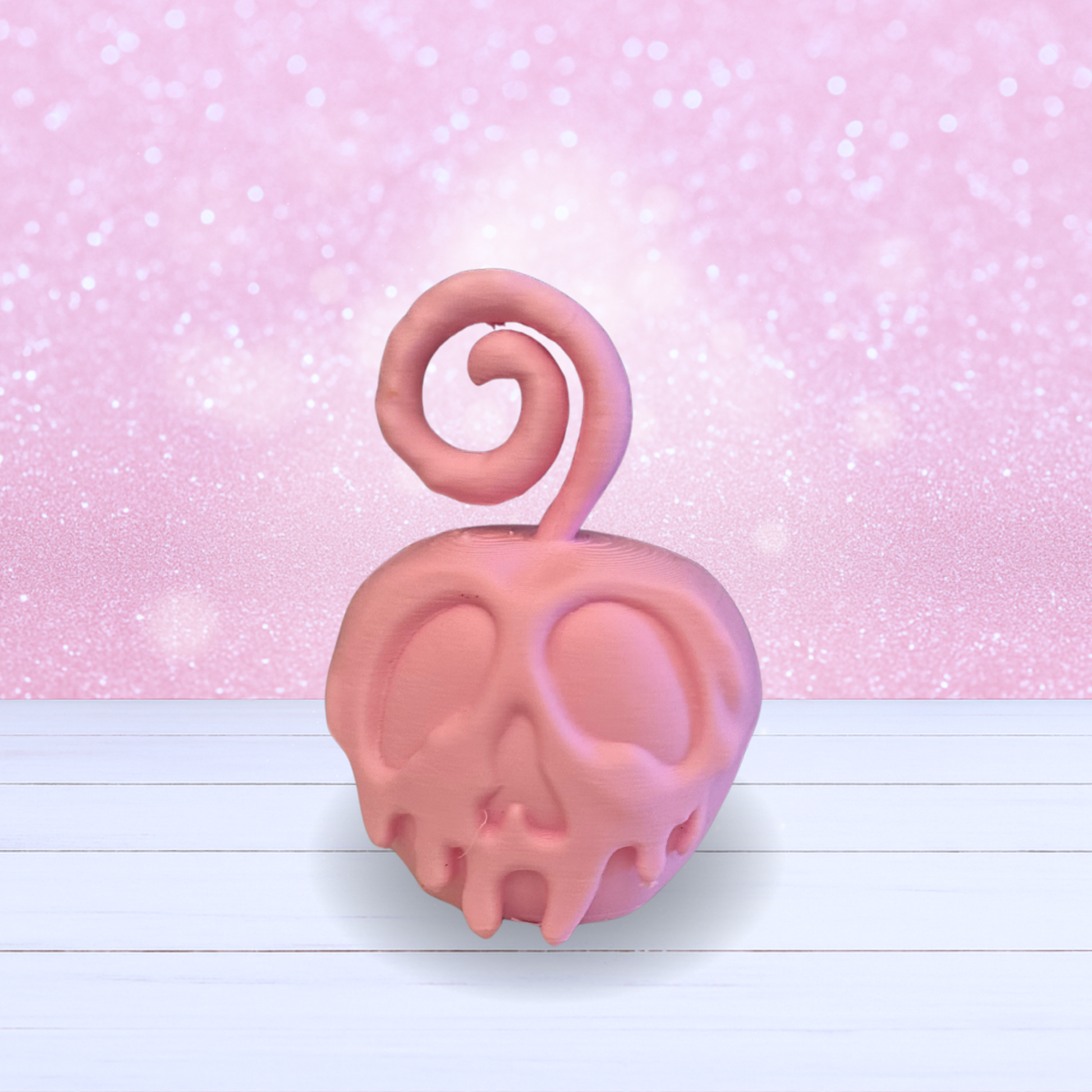 3D Printed Pink Poisoned Apple - Ready To Ship - Only 1 Available
