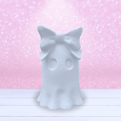 Paintable Ghost Girl with Oversized Bow - Available Soon!