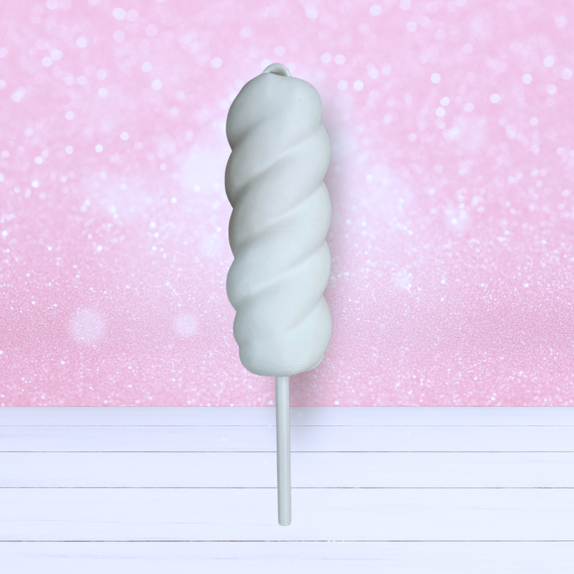 3D Printed Twist Lollipop Ornament - Ready To Ship - Only 1 Available