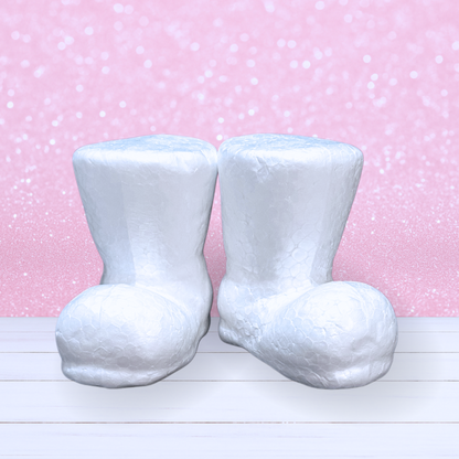 Polystyrene Santa Boots, Set of 4