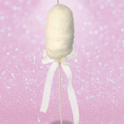 Set of 3 Cotton Candy Picks in Pink, Blue and White