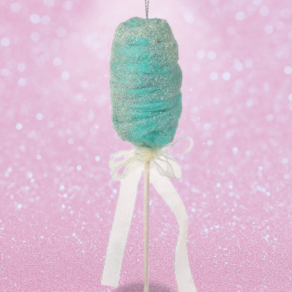 Set of 3 Cotton Candy Picks in Pink, Blue and White