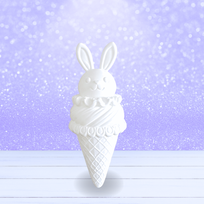 3D Mesh File - MEMBERS ONLY - Bunny Ice Cream Cone - Instant Download