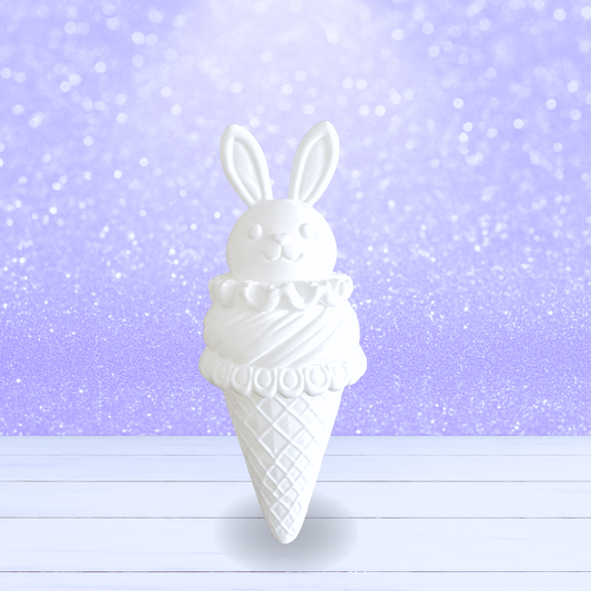 3D Mesh File - MEMBERS ONLY - Bunny Ice Cream Cone - Instant Download