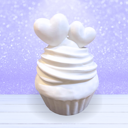 3D Mesh File - MEMBERS ONLY - Double Heart Cupcake