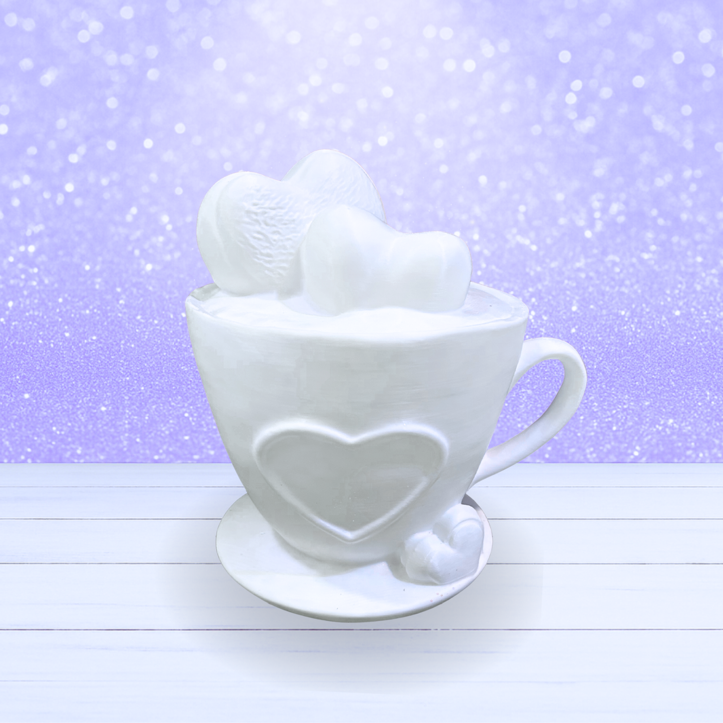 3D Mesh File - MEMBERS ONLY - Heart Cocoa Cup