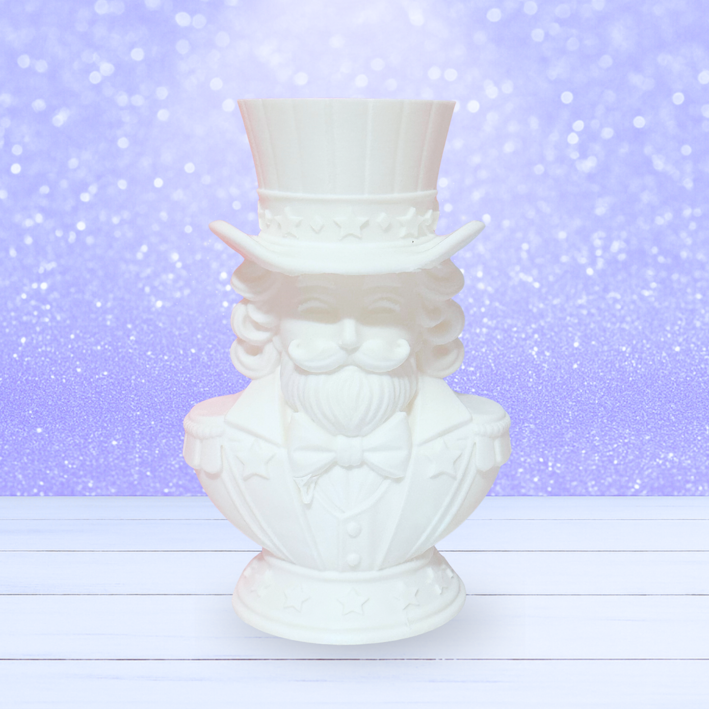 3D Mesh File - MEMBERS ONLY - Uncle Sam Nutcracker Bust - See Description for Printing Tip