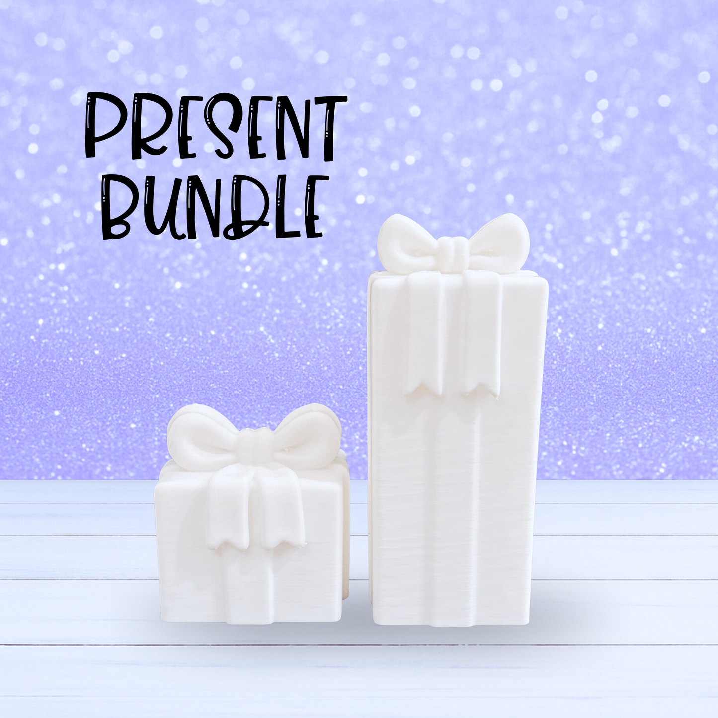 3D Mesh File - BUNDLE - Tall and Short Presents - Hanging Ribbons