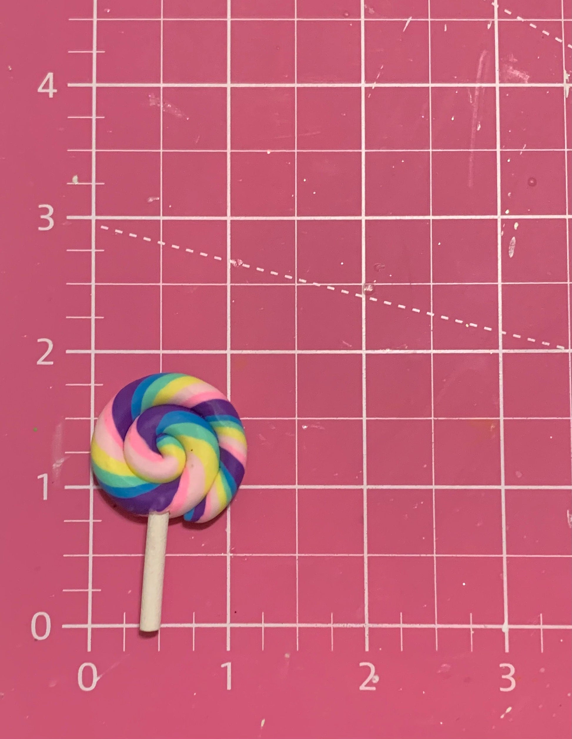 Rainbow Swirl Lollipop, Fake Candy, Lollipop Flatback, Lollipop Cabochon, Set of 10