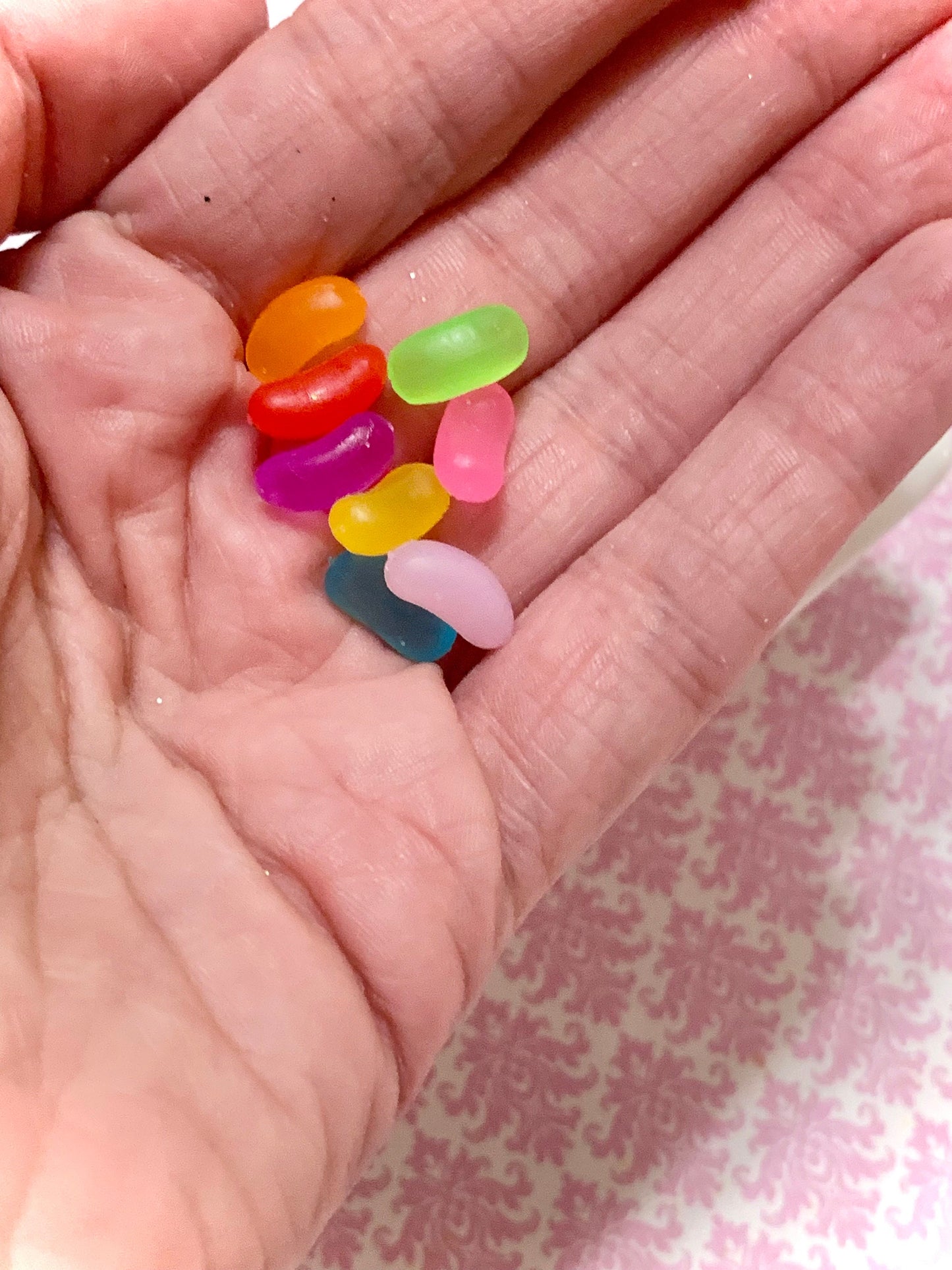 Fake Jelly Beans, Faux Jelly Beans, Jelly Bean Cabochons, Choice of 2 Sizes, Set of 27