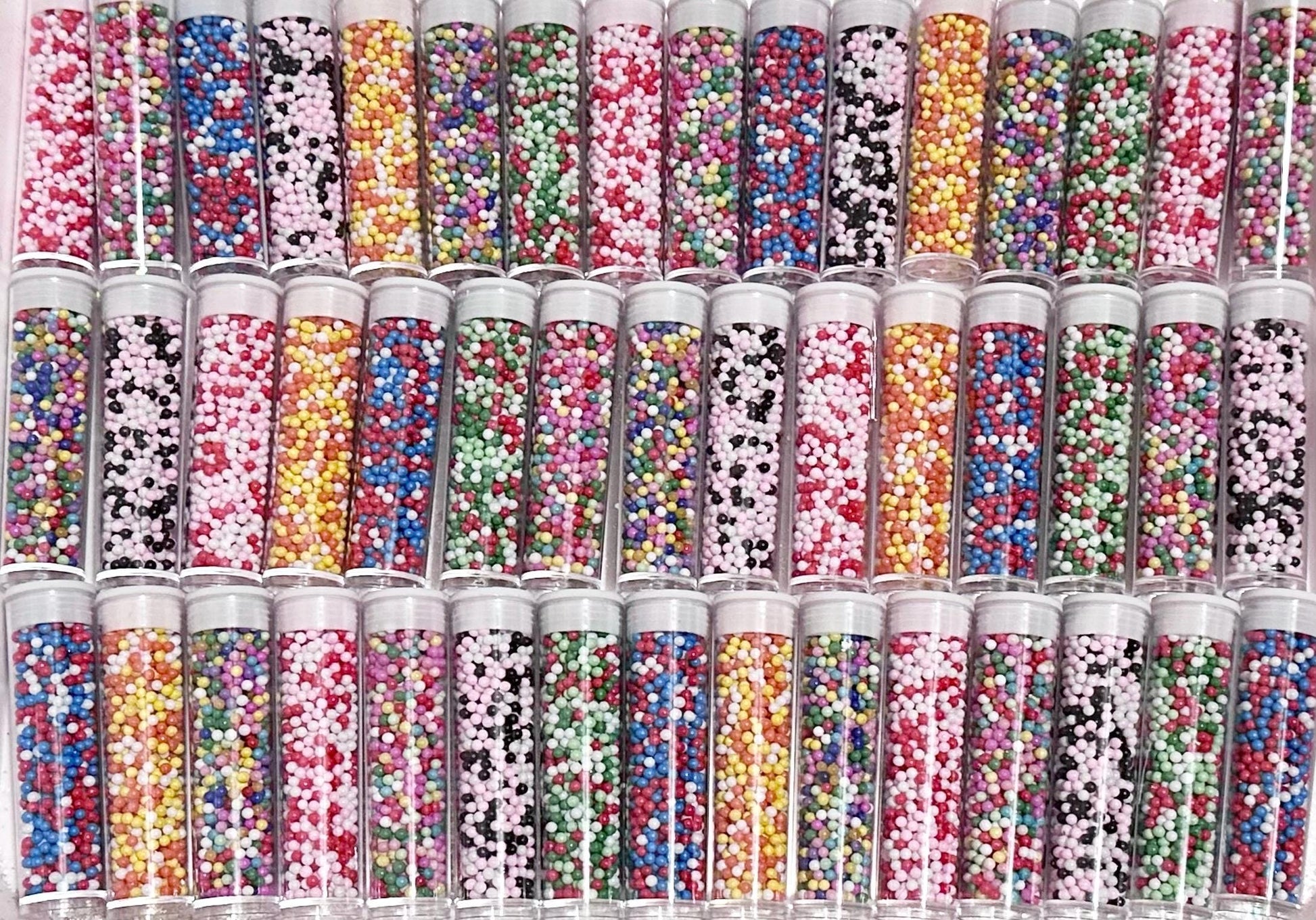 Variety Bundle of Fake Non Pareils - Rainbow Non Pareils, Pink Non Pareils, 4th July Non Pairels, Christmas Non Pareils