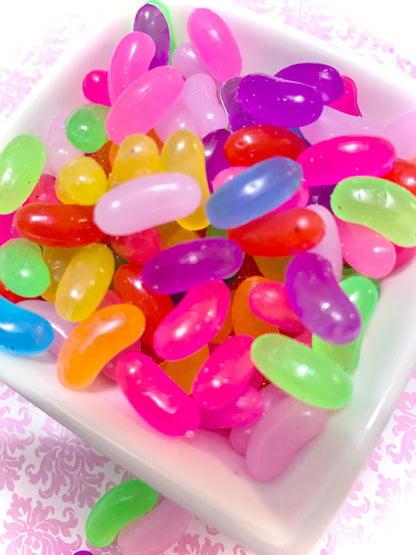 Fake Jelly Beans, Faux Jelly Beans, Jelly Bean Cabochons, Choice of 2 Sizes, Set of 27